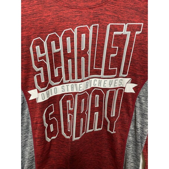 Ohio State Buckeyes Long Sleeve Scarlet Shirt Small Mens - Picture 3 of 6